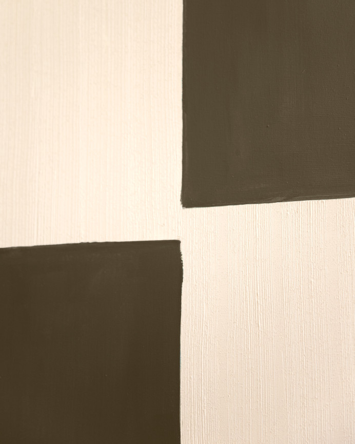 Cuadro marrón y blanco decorativo sobre algodón con bastidor de madera pintado a mano con pintura óleo en varias medidas