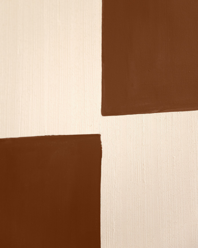 Cuadro teja y blanco decorativo sobre algodón con bastidor de madera pintado artesanalmente con pintura óleo en varias medidas