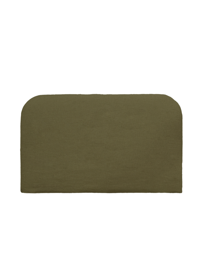 Funda para cabecero de lino verde de varias medidas