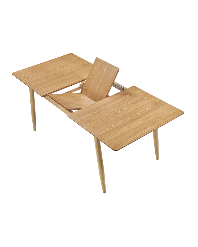 Mesa de comedor extensible de madera natural de 150-190cm