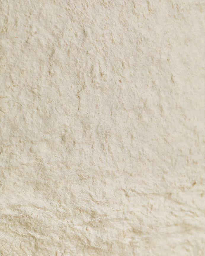 Jarrón de papel maché blanco de 40cm