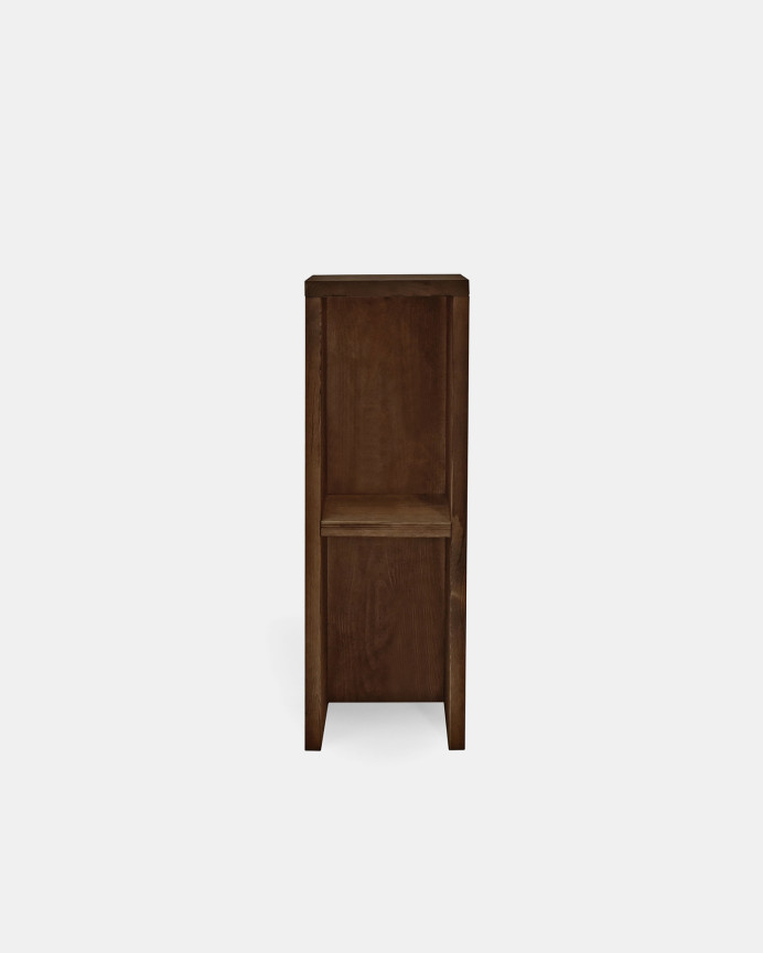 Pack 2 mesitas de noche o auxiliares de madera maciza en tono nogal 60x20cm