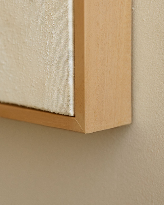 Cuadro marrón y blanco decorativo sobre algodón con bastidor de madera pintado a mano con pintura óleo en varias medidas