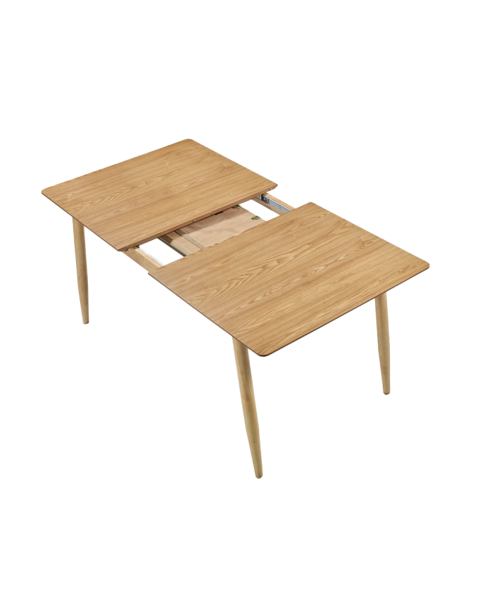 Mesa de comedor extensible de madera natural de 150-190cm