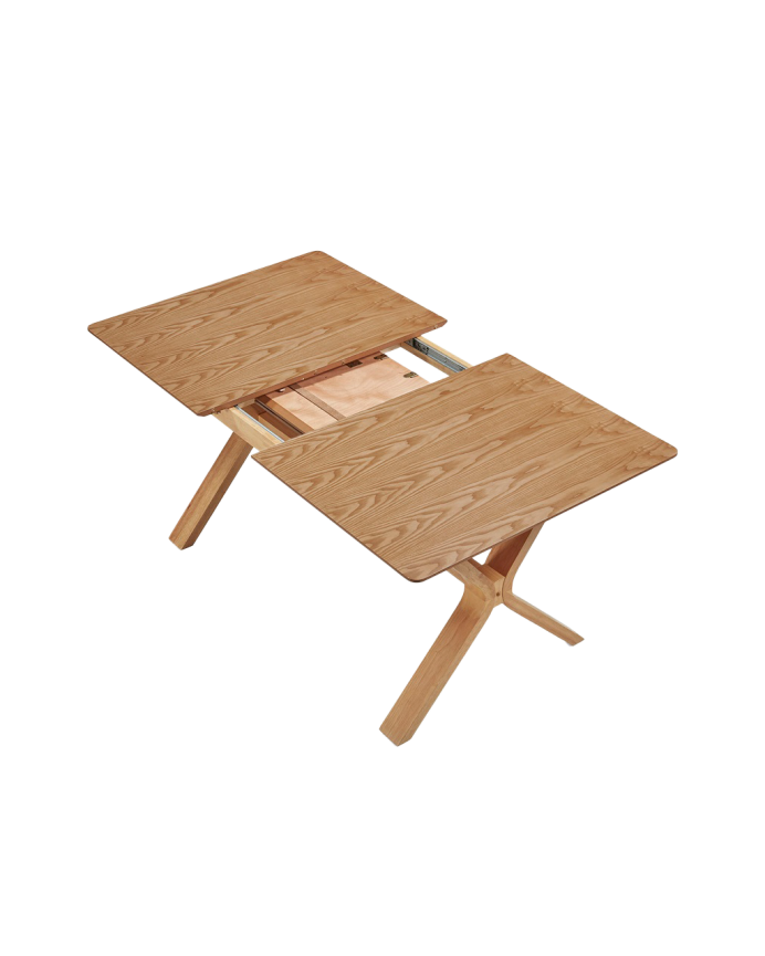 Mesa de comedor extensible de madera natural de varias medidas