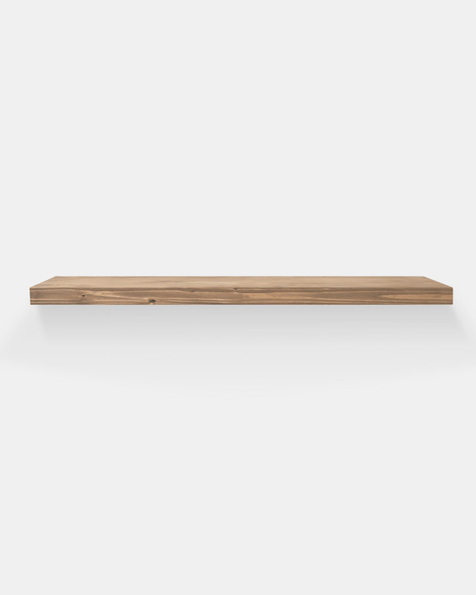 Estantería de madera maciza flotante acabado roble oscuro varias medidas