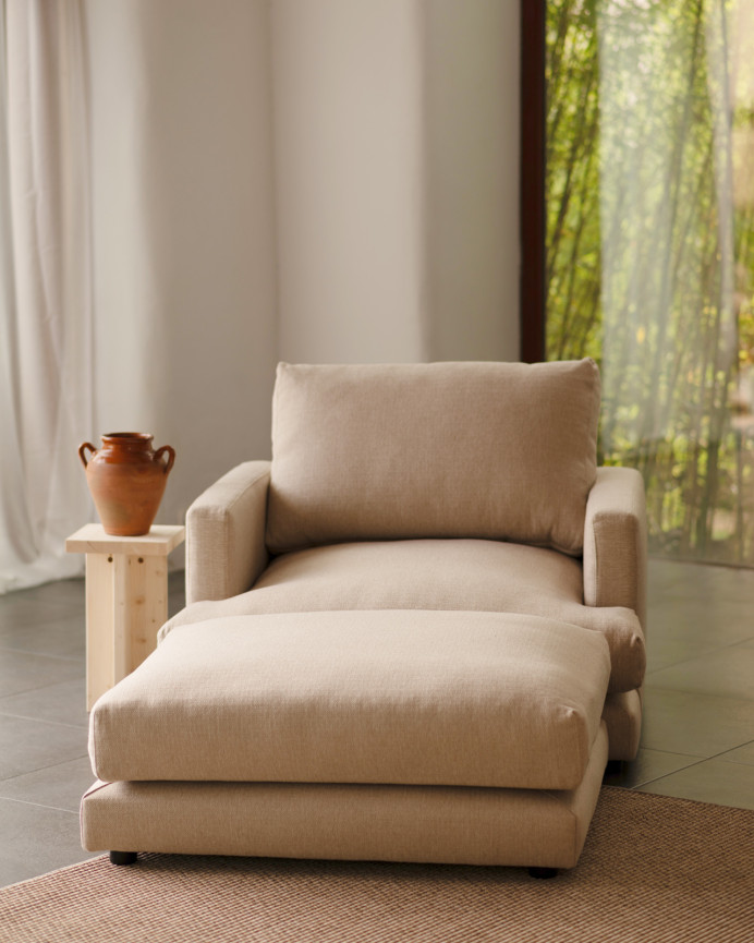 Puf beige de 97x78cm