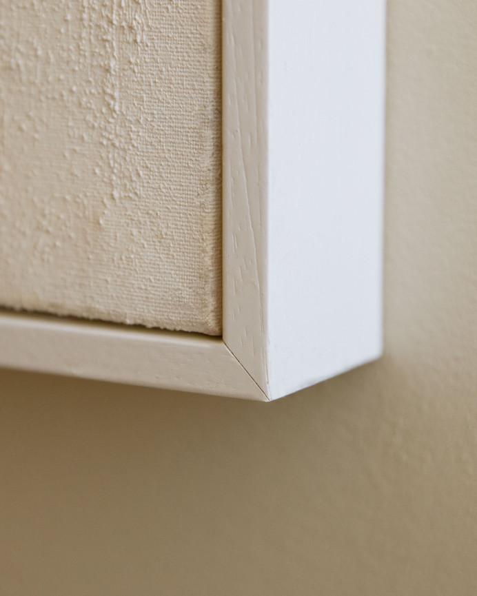 Cuadro beige y negro decorativo sobre algodón con bastidor de madera pintado artesanalmente con pintura óleo en varias medidas