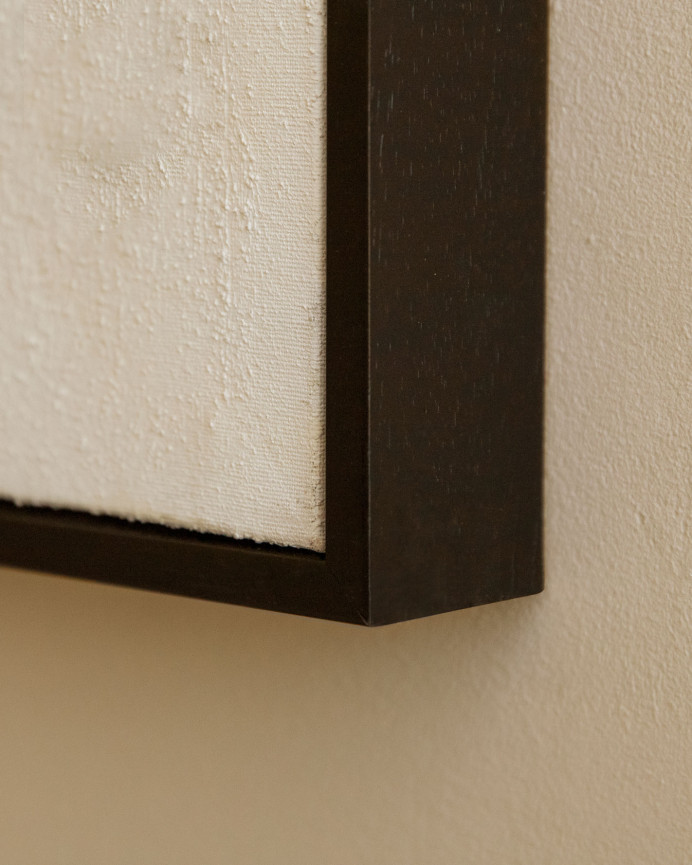 Cuadro mostaza y blanco decorativo sobre algodón con bastidor de madera pintado a mano con pintura óleo en varias medidas