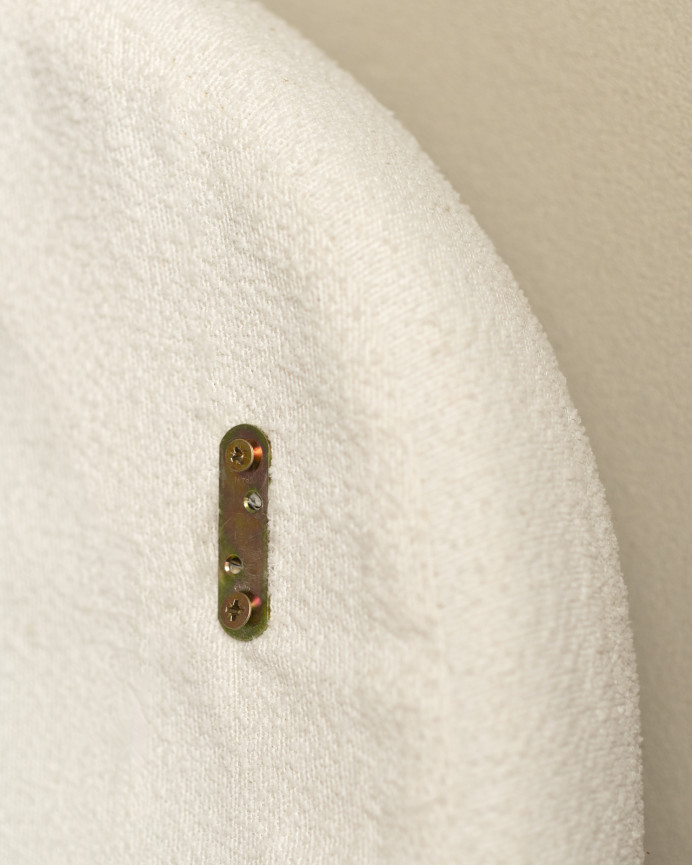 Cabecero tapizado desenfundable de bouclé beige de varias medidas