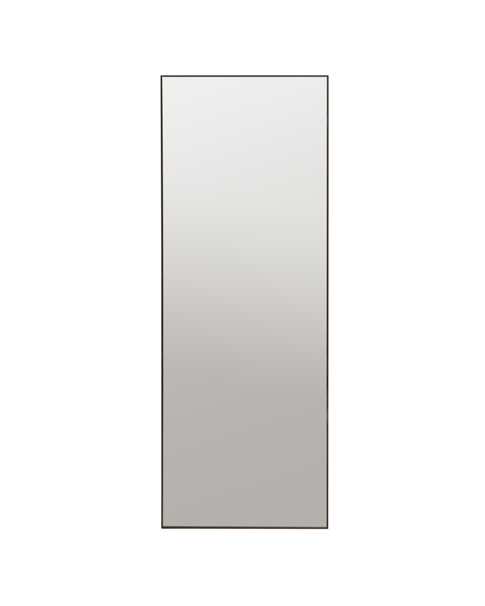 Espejo rectangular de acero inox en tono negro de 58x158x2cm