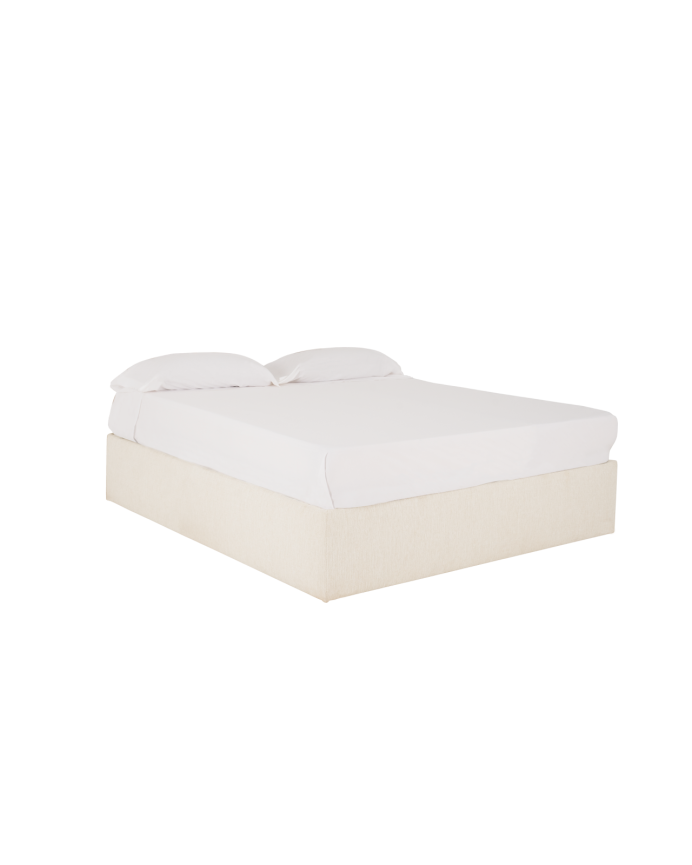 Canapé tapizado blanco para colchón de varias medidas