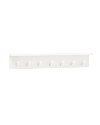 Colgador de pared de madera maciza en tono blanco de 61x10cm