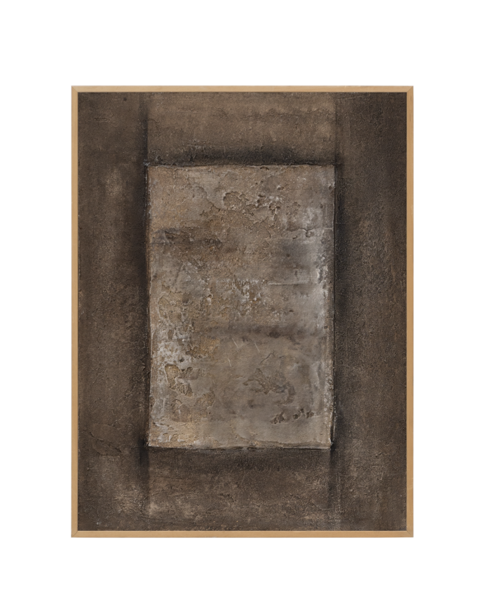 Cuadro marrón decorativo sobre algodón con bastidor de madera pintado artesanalmente con pintura al óleo de varias medidas