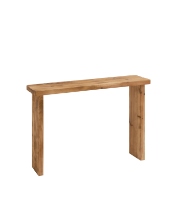 Consola rústica de madera maciza de 109x80cm