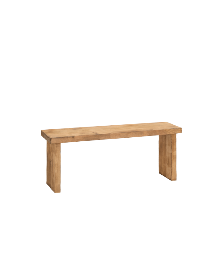 Banco rústico de madera maciza de 109x45cm