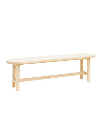 Banco de madera maciza en tono natural de varias medidas