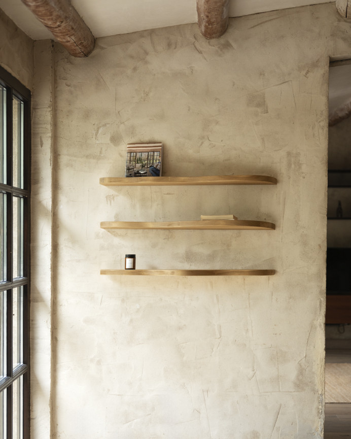 Pack 3 estanterías de madera maciza de álamo de 100cm