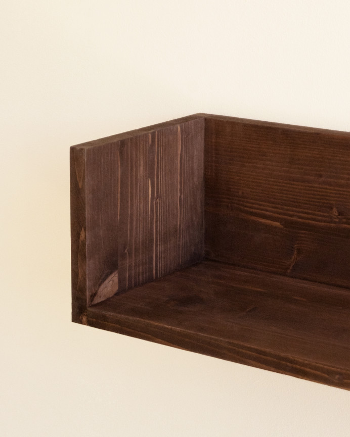 Estantería de madera maciza tono nogal de varias medidas