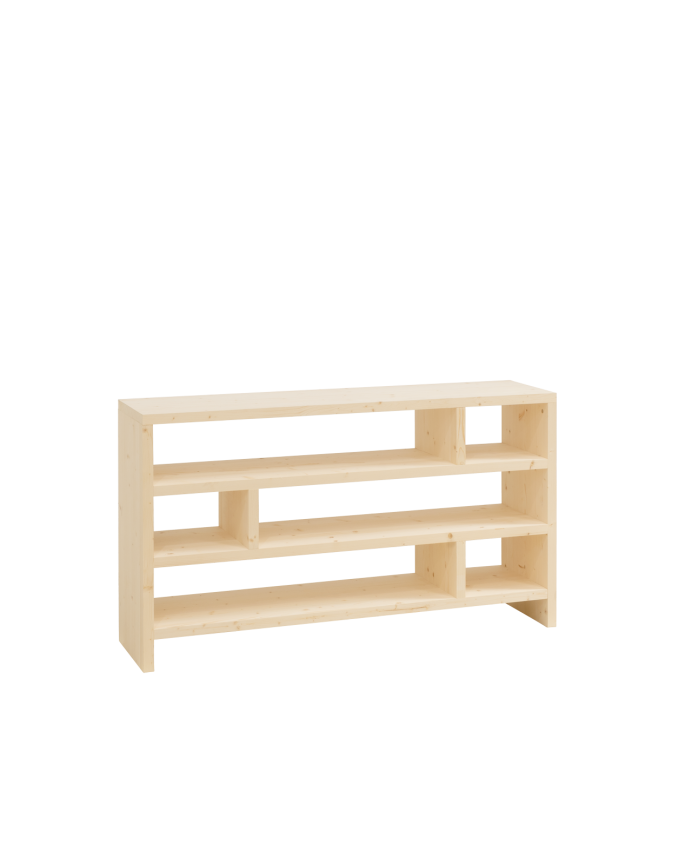 Estantería de madera maciza tono natural de 80x140cm