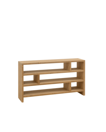 Estantería de madera maciza tono roble medio de 80x140cm