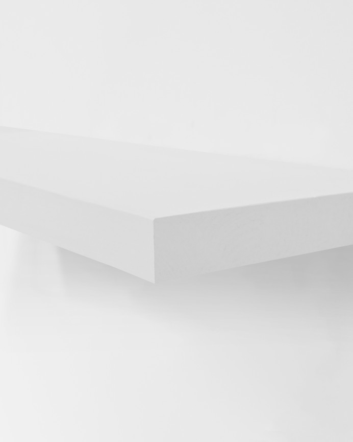 Pack 2 estanterías de madera maciza flotante tono blanco varias medidas