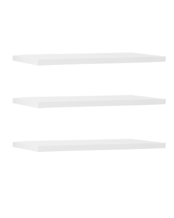 Pack 3 estanterías de madera maciza flotante tono blanco varias medidas