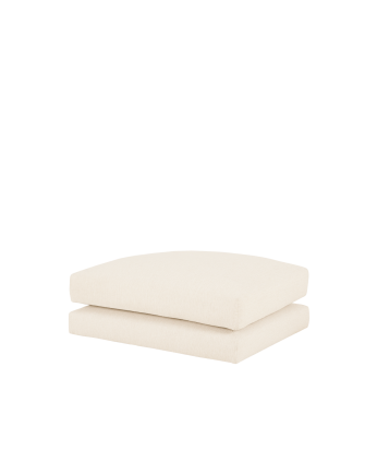 Puf blanco roto de 97x78cm