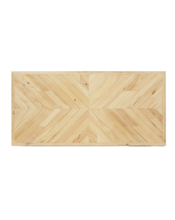 Cabecero de madera maciza estilo étnico en tono natural de 80x165cm