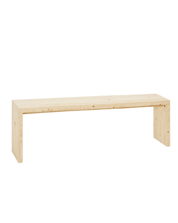 Banco de madera maciza en tono natural de varias medidas