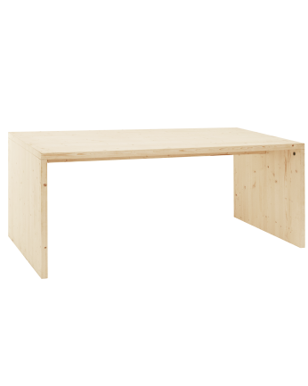 Mesa de comedor de madera maciza en tono natural de varias medidas