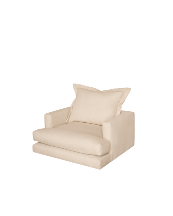 Sillón tono beige de 105x106cm