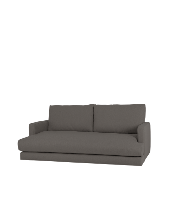 Sofá recto tono gris oscuro de 216cm