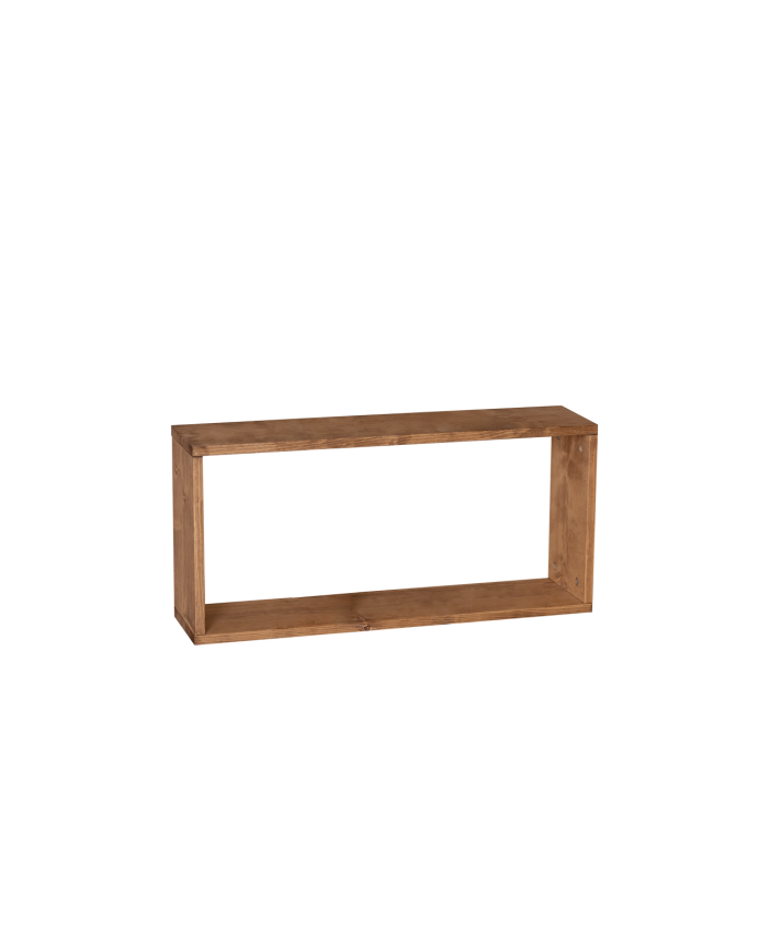Mueble auxiliar de madera maciza en tono roble oscuro