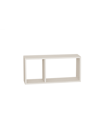 Mueble auxiliar de madera lacada en tono beige con 1 separador