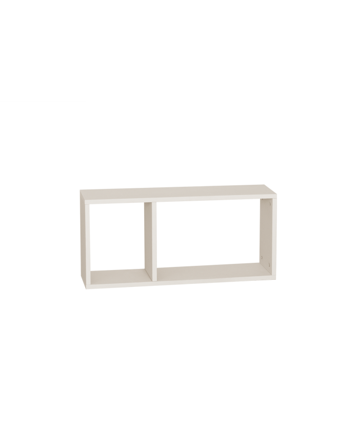 Mueble auxiliar de madera lacada en tono beige con 1 separador