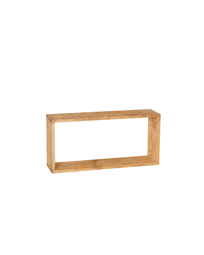 Mueble auxiliar de madera maciza en tono roble medio