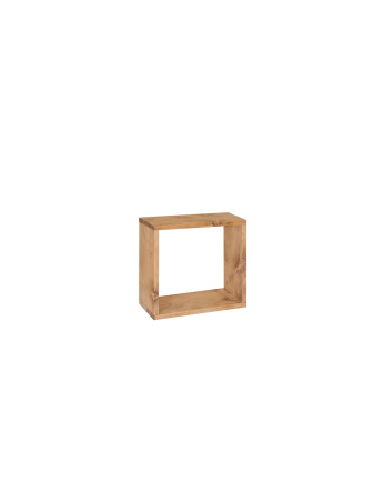 Estanteria de madera maciza en tono roble medio