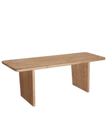 Mesa de comedor de madera maciza en tono roble oscuro de varias medidas