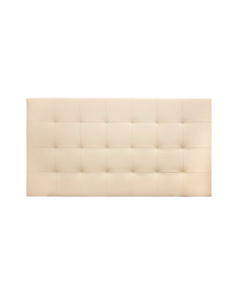 Tête de lit rembourrée en similicuir avec plis en beige en différentes tailles