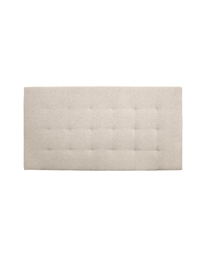 Tête de lit rembourrée en polyester avec plis en beige en différentes tailles