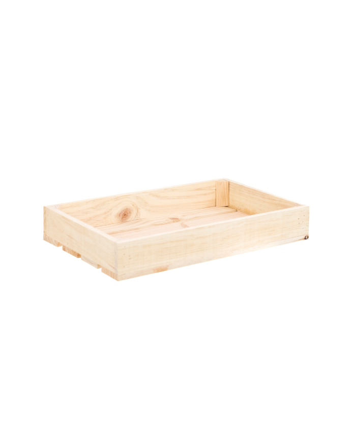 Petite boîte en bois massif ton naturel