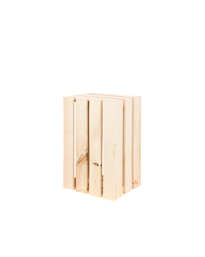 Tabouret en bois massif ton naturel 30,5x49x26,5cm