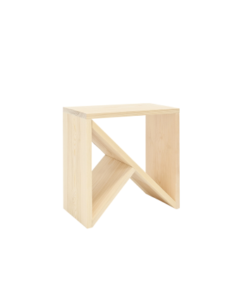 Table de chevet ou table d'appoint en bois massif ton naturel en différentes tailles