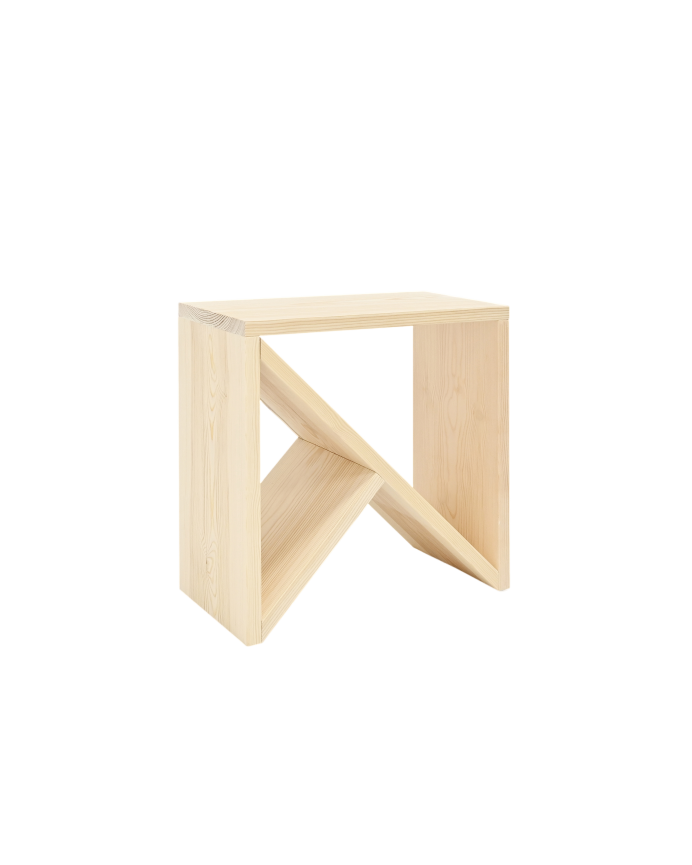 Table de chevet ou table d'appoint en bois massif ton naturel en différentes tailles