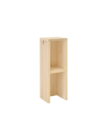 Table de chevet ou table d'appoint en bois massif ton naturel 60x20cm
