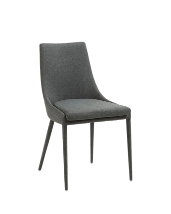 Chaises capitonnées gris foncé 87x51cm