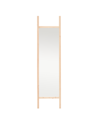 Miroir effet bois massif ton naturel 45x180cm