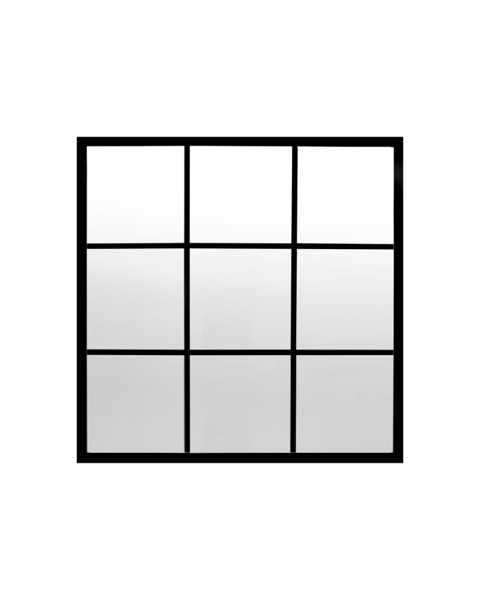 Miroir en bois noir 90x90cm