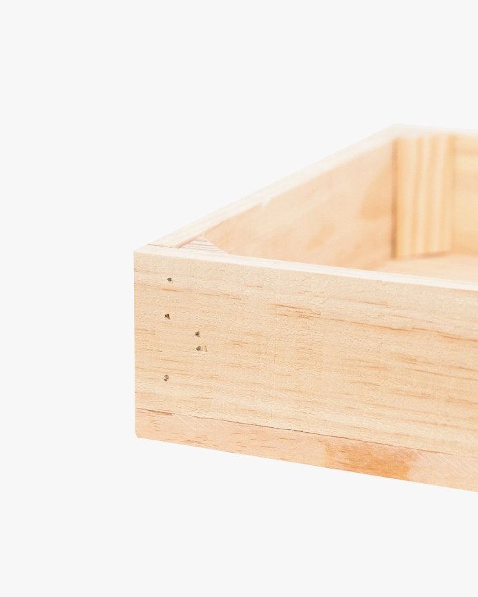 Petite boîte en bois massif ton naturel